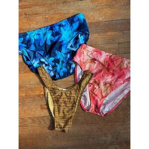 90s Vintage Swim Bottoms -- Size L